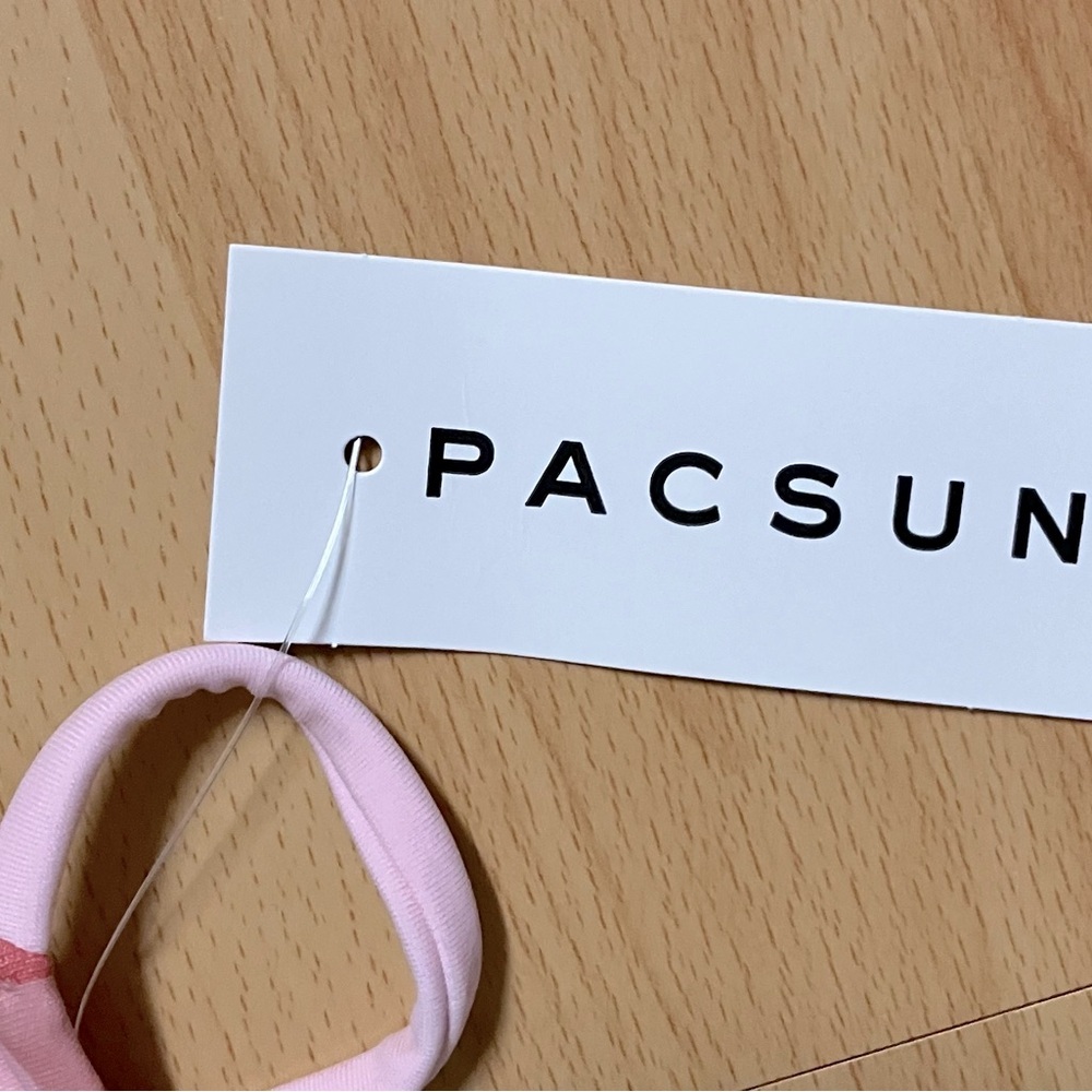 PacSun Red/Pink Checkered String Bikini Size L - Picture 5 of 5